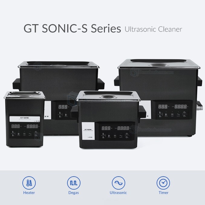 GT SONIC Serie S Limpiador Ultras&oacute;nico de 2L a 9L con Panel T&aacute;ctil y Calentamiento